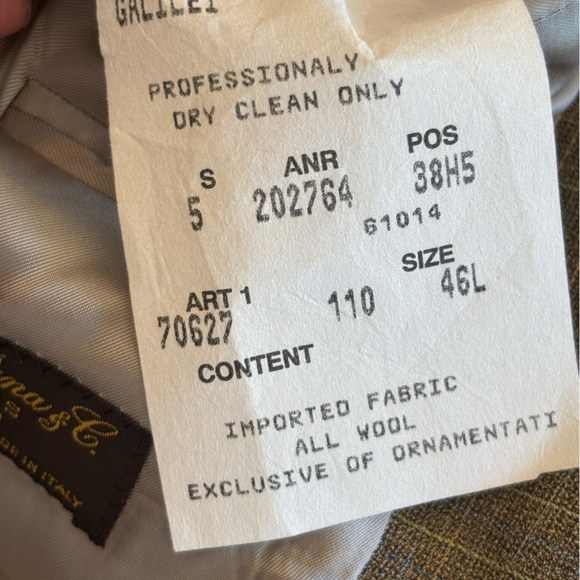 BOSS Boss Hugo 46L gray tan blue plaid wool
Sports coat suit jacket long - Picture 9 of 12